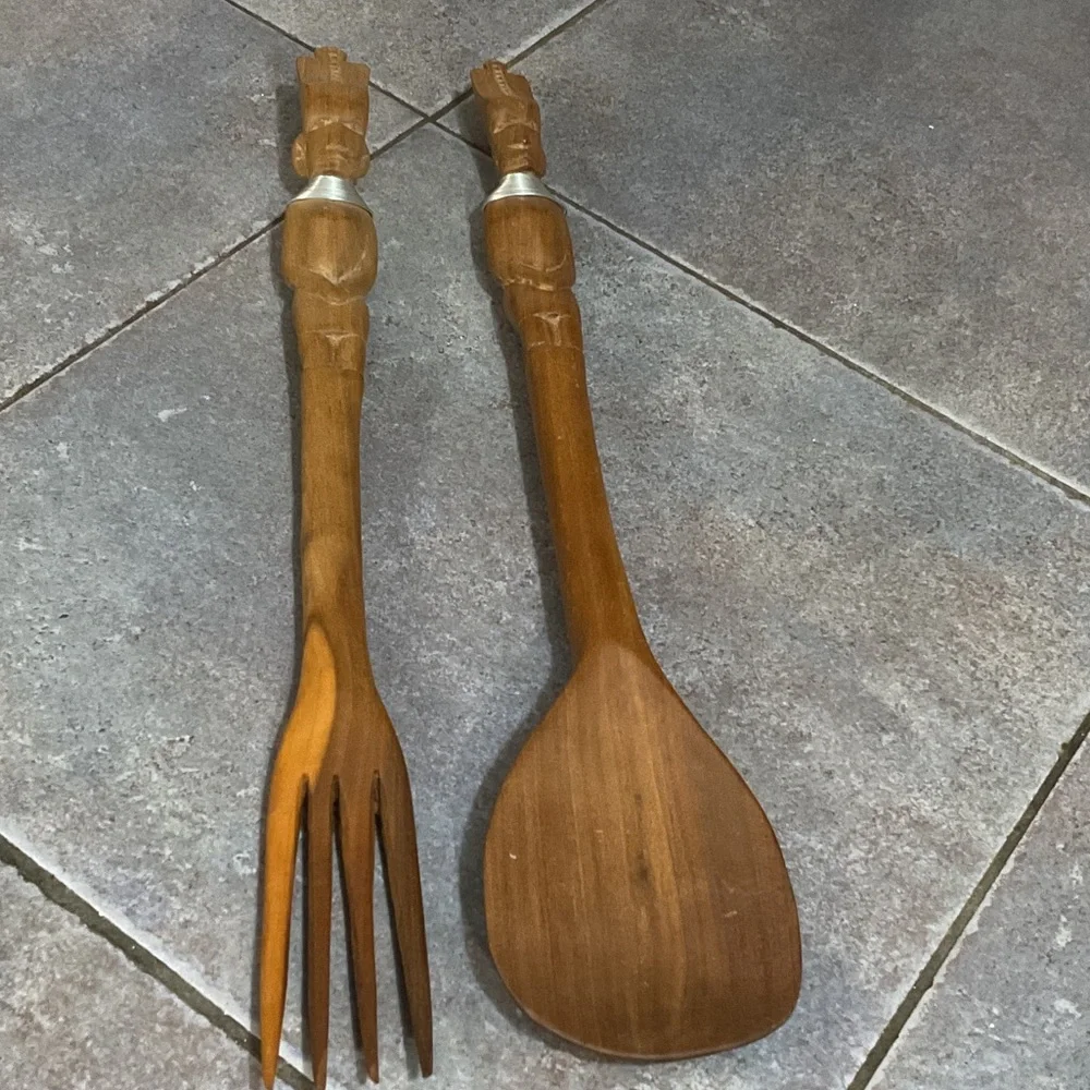 Wooden Salad Fork and Spoon Set